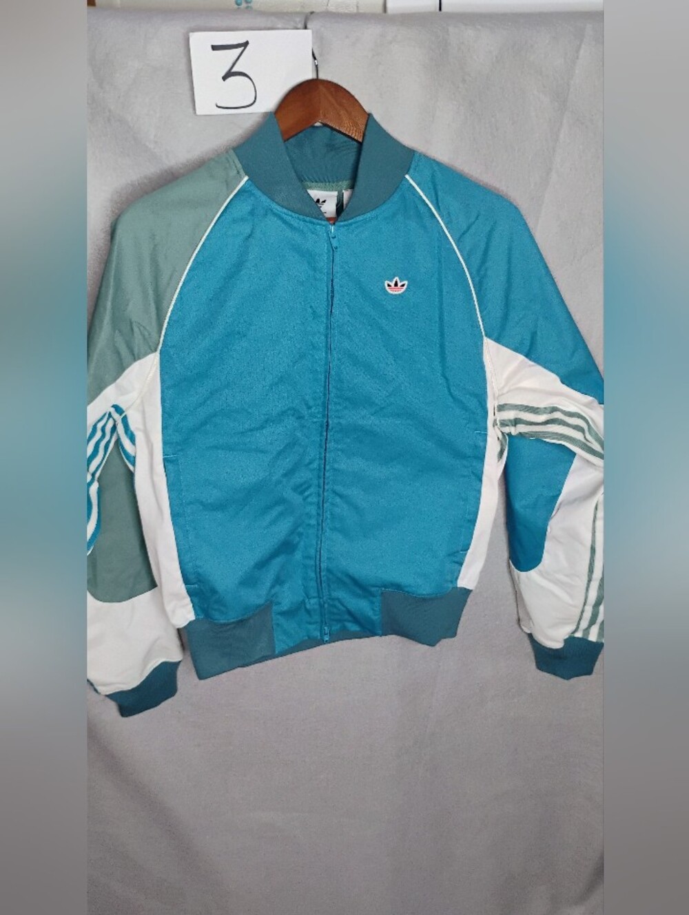 Adidas x Clot Edison Chen Collegiate Jacket Blue Track $180 Men's Size X Small